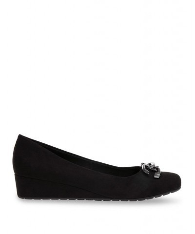 Women's Marika Wedge Flats Black $50.35 Shoes