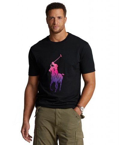 Men's Big & Tall Big Pony Jersey T-Shirt Black $40.50 T-Shirts