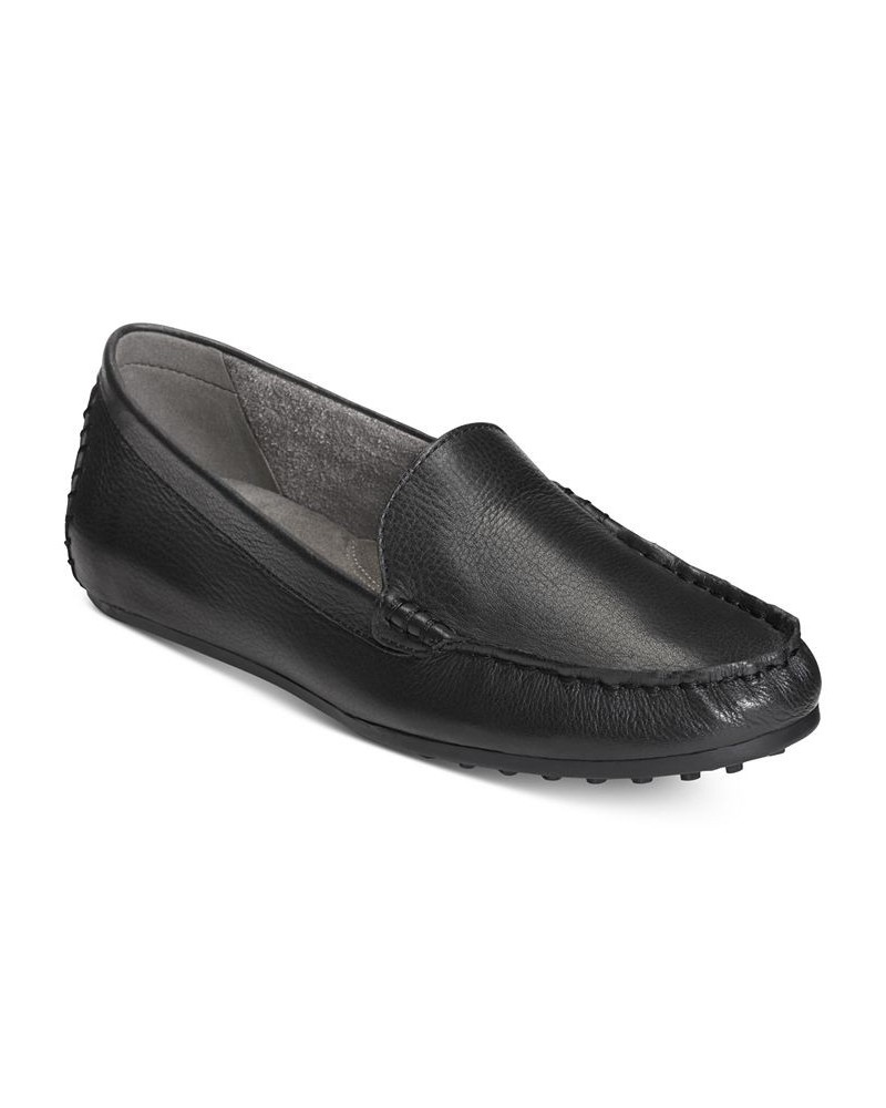 Women's Over Drive Driving Style Loafers Black $44.69 Shoes