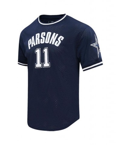 Men's Micah Parsons Navy Dallas Cowboys Mesh Player Name and Number T-shirt $36.00 T-Shirts