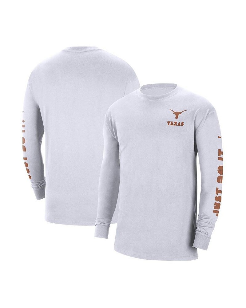 Men's White Texas Longhorns Heritage Max 90 Long Sleeve T-shirt $20.70 T-Shirts