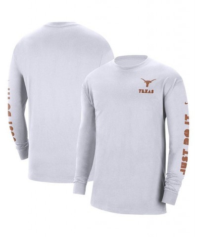 Men's White Texas Longhorns Heritage Max 90 Long Sleeve T-shirt $20.70 T-Shirts