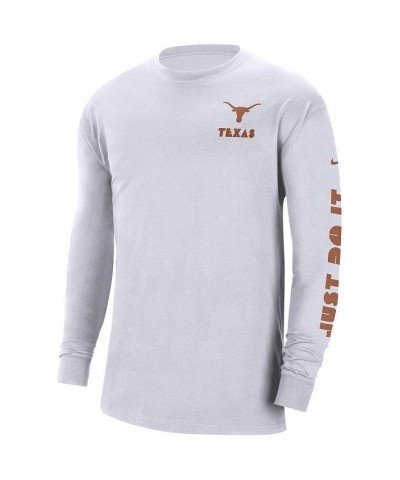 Men's White Texas Longhorns Heritage Max 90 Long Sleeve T-shirt $20.70 T-Shirts