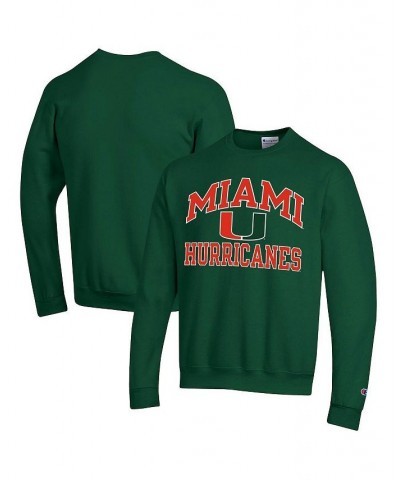 Men's Green Miami Hurricanes High Motor Pullover Sweatshirt $29.25 Sweatshirt