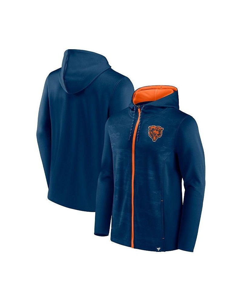 Men's Branded Navy Chicago Bears Ball Carrier Full-Zip Hoodie $44.19 Sweatshirt