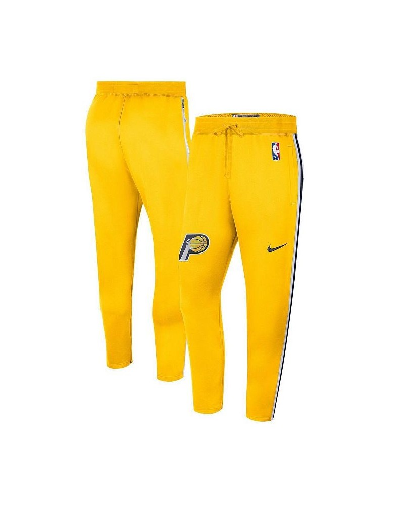 Men's Gold Indiana Pacers 2021/22 City Edition Therma Flex Showtime Pants $50.00 Pants