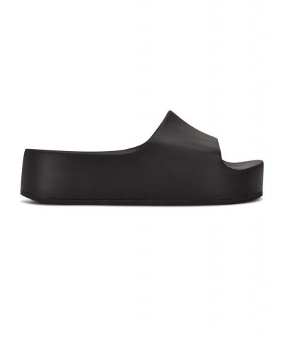 Women's Pool Slide Sandals Black $34.81 Shoes