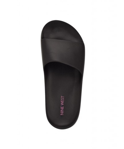 Women's Pool Slide Sandals Black $34.81 Shoes