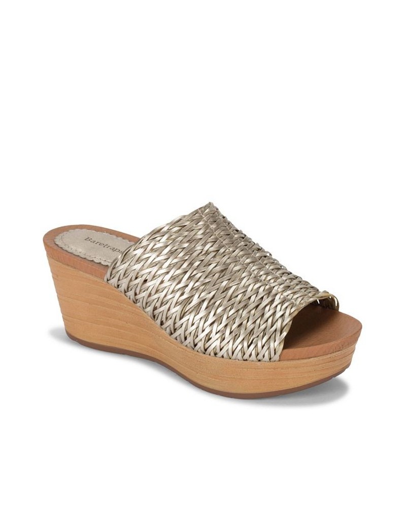 Macauley Wedge Slide Sandals Tan/Beige $44.50 Shoes