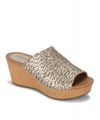 Macauley Wedge Slide Sandals Tan/Beige $44.50 Shoes