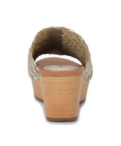 Macauley Wedge Slide Sandals Tan/Beige $44.50 Shoes