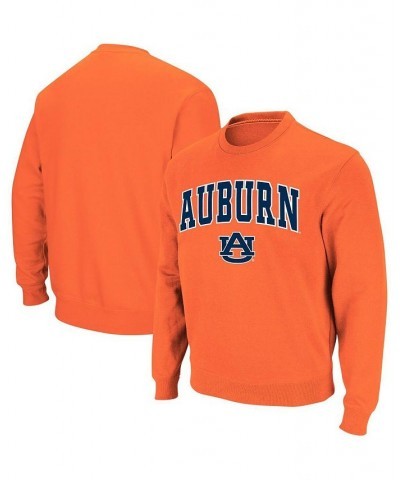 Men's Orange Auburn Tigers Arch & Logo Crew Neck Sweatshirt $26.40 Sweatshirt