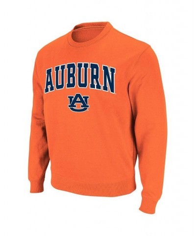 Men's Orange Auburn Tigers Arch & Logo Crew Neck Sweatshirt $26.40 Sweatshirt