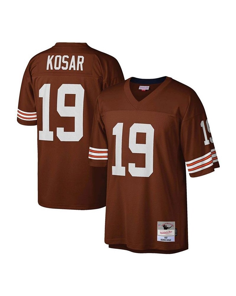 Men's Bernie Kosar Brown Cleveland Browns Legacy Replica Jersey $79.90 Jersey