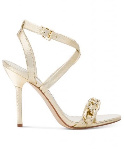 Women's Asha Crisscross Ankle-Strap Dress Sandals Gold $72.60 Shoes