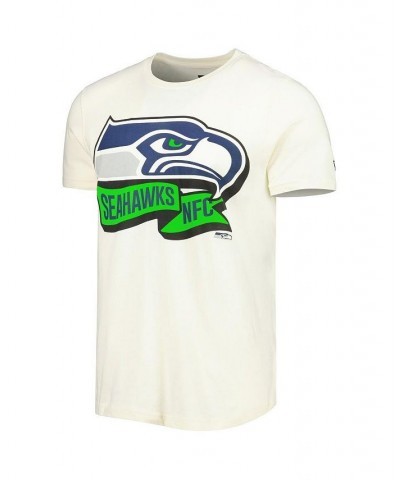 Men's Cream Seattle Seahawks Sideline Chrome T-shirt $21.82 T-Shirts