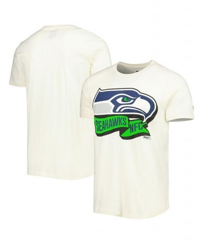 Men's Cream Seattle Seahawks Sideline Chrome T-shirt $21.82 T-Shirts