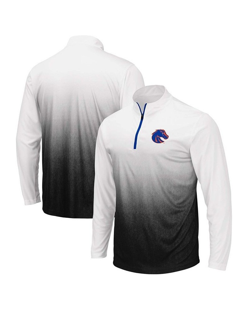 Men's Gray Boise State Broncos Magic Team Logo Quarter-Zip Jacket $21.92 Jackets