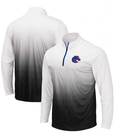 Men's Gray Boise State Broncos Magic Team Logo Quarter-Zip Jacket $21.92 Jackets