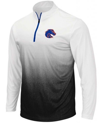 Men's Gray Boise State Broncos Magic Team Logo Quarter-Zip Jacket $21.92 Jackets