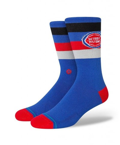 Men's Detroit Pistons Stripe Crew Socks $15.11 Socks