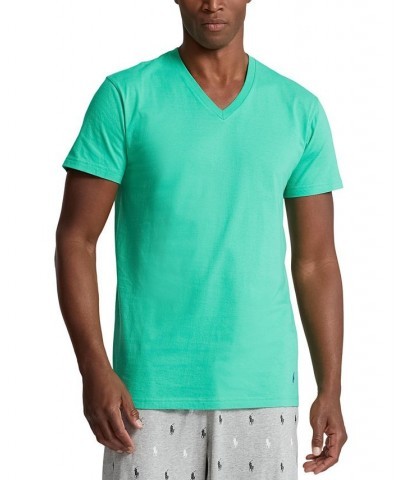 Men's Classic-Fit Cotton V-Neck T-Shirt, 3-Pack Liberty / Soft Aqua / Vineyard Green $28.05 Undershirt