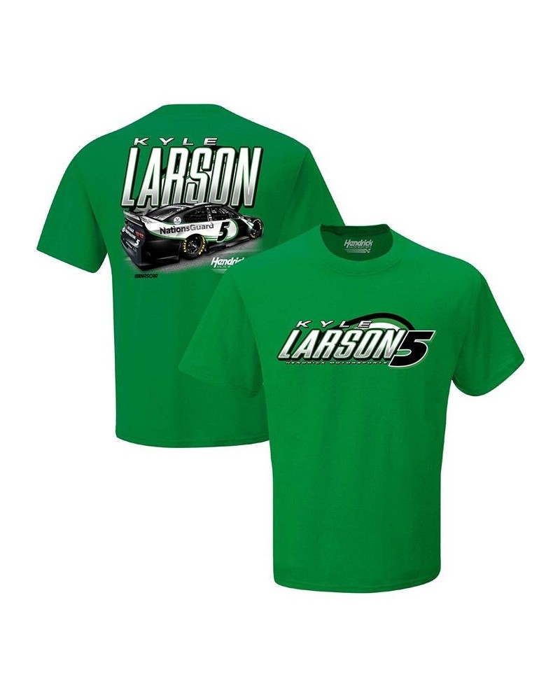 Men's Kelly Green Kyle Larson Nations Guard Graphic 2-Spot T-shirt $19.37 T-Shirts