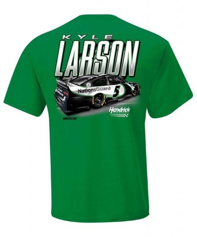 Men's Kelly Green Kyle Larson Nations Guard Graphic 2-Spot T-shirt $19.37 T-Shirts