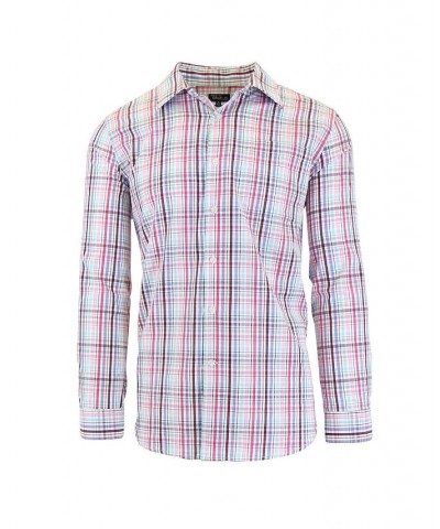 Men's Long Sleeve Slim-Fit Printed Cotton Dress Shirts $17.64 Shirts