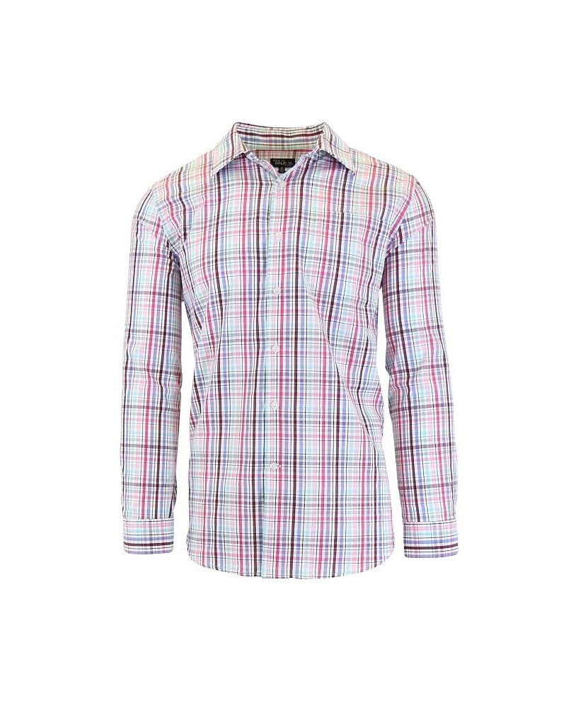 Men's Long Sleeve Slim-Fit Printed Cotton Dress Shirts $17.64 Shirts