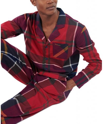 Men's Large-Scale Tartan Pajama Set Red $28.76 Pajama