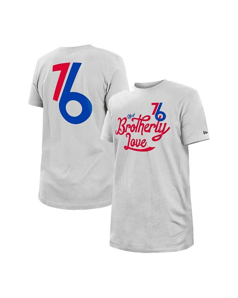 Men's White Philadelphia 76ers 2022/23 City Edition Big and Tall T-shirt $28.50 T-Shirts