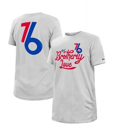 Men's White Philadelphia 76ers 2022/23 City Edition Big and Tall T-shirt $28.50 T-Shirts