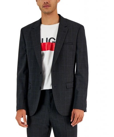 Men's Modern-Fit Wool Suit Jacket Gray $141.05 Suits