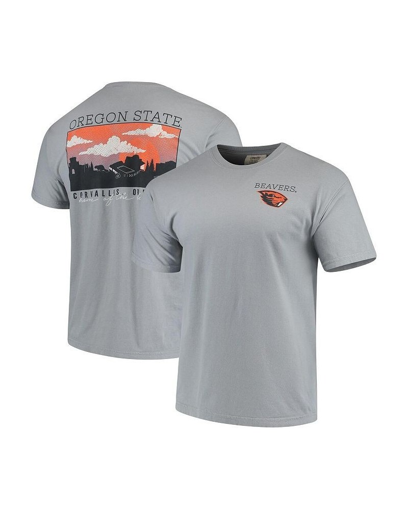 Men's Gray Oregon State Beavers Team Comfort Colors Campus Scenery T-shirt $20.58 T-Shirts