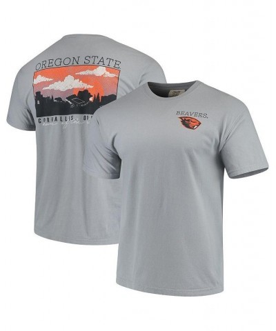 Men's Gray Oregon State Beavers Team Comfort Colors Campus Scenery T-shirt $20.58 T-Shirts