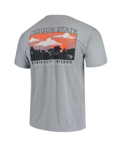 Men's Gray Oregon State Beavers Team Comfort Colors Campus Scenery T-shirt $20.58 T-Shirts