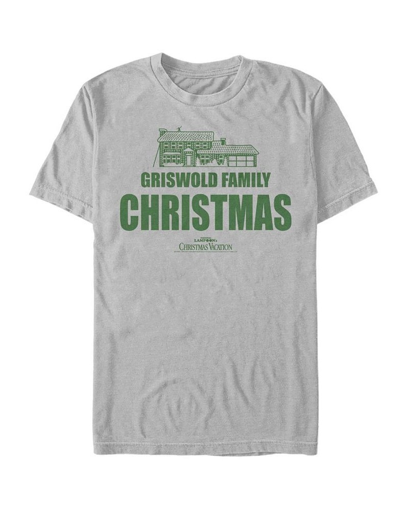 Men's National Lampoon Vacation Griswold Family Christmas Short Sleeve T-shirt Gray $15.05 T-Shirts