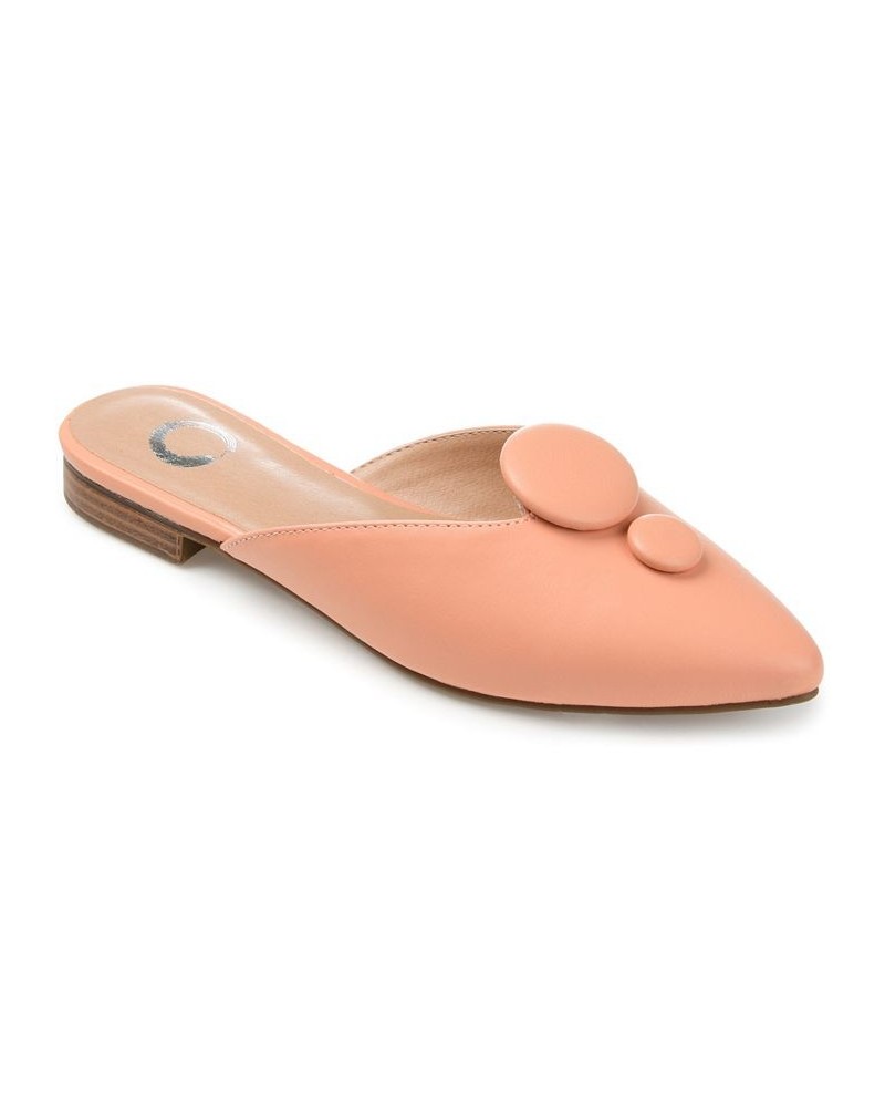 Women's Mallorie Button Mules Orange $36.00 Shoes