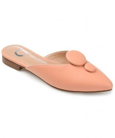 Women's Mallorie Button Mules Orange $36.00 Shoes