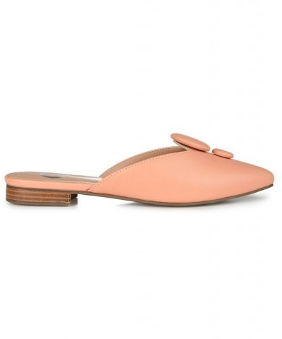 Women's Mallorie Button Mules Orange $36.00 Shoes