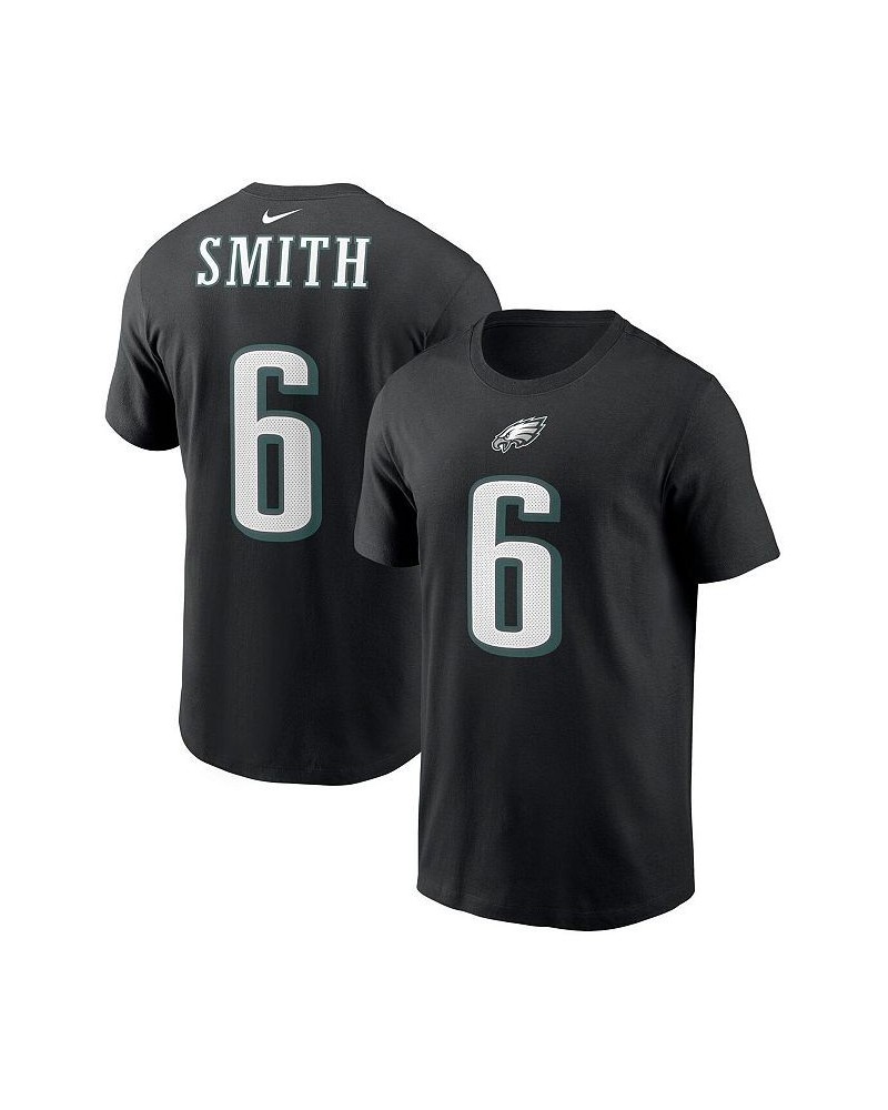 Men's DeVonta Smith Black Philadelphia Eagles Player Name and Number T-shirt $25.99 T-Shirts