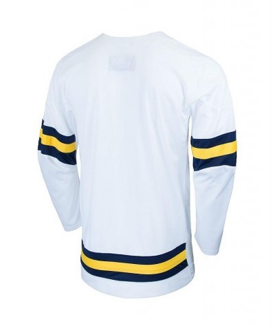 Men's White Michigan Wolverines Replica College Hockey Jersey $68.60 Jersey