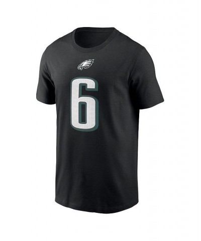 Men's DeVonta Smith Black Philadelphia Eagles Player Name and Number T-shirt $25.99 T-Shirts