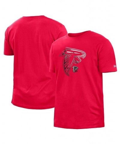 Men's Red Atlanta Falcons 2022 Sideline Ink Dye T-shirt $23.19 T-Shirts