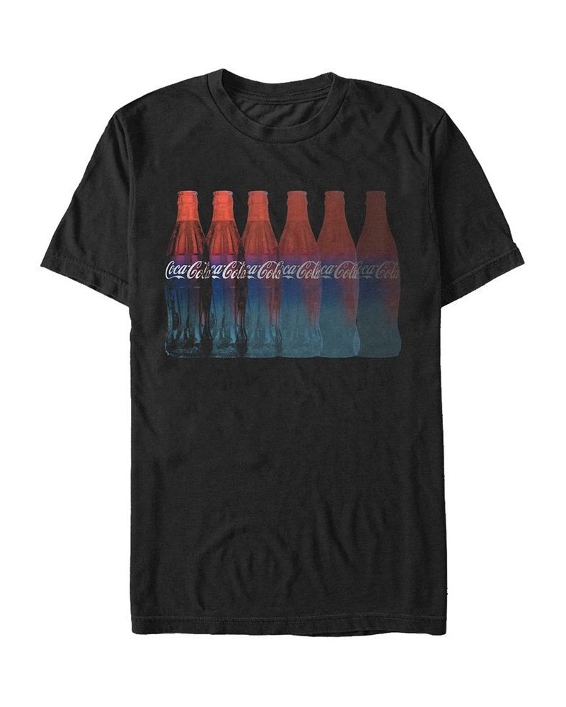 Men's Bottle Repeating Fade Short Sleeve T- shirt Black $16.45 T-Shirts