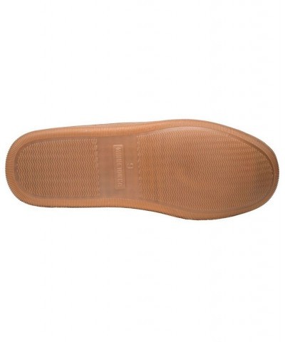 Men's Pile Lined Hard Sole Extended Sizes Slippers Brown $28.68 Shoes