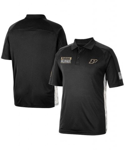 Men's Black Purdue Boilermakers OHT Military-Inspired Appreciation Snow Camo Polo Shirt $25.80 Polo Shirts