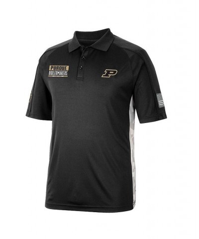 Men's Black Purdue Boilermakers OHT Military-Inspired Appreciation Snow Camo Polo Shirt $25.80 Polo Shirts