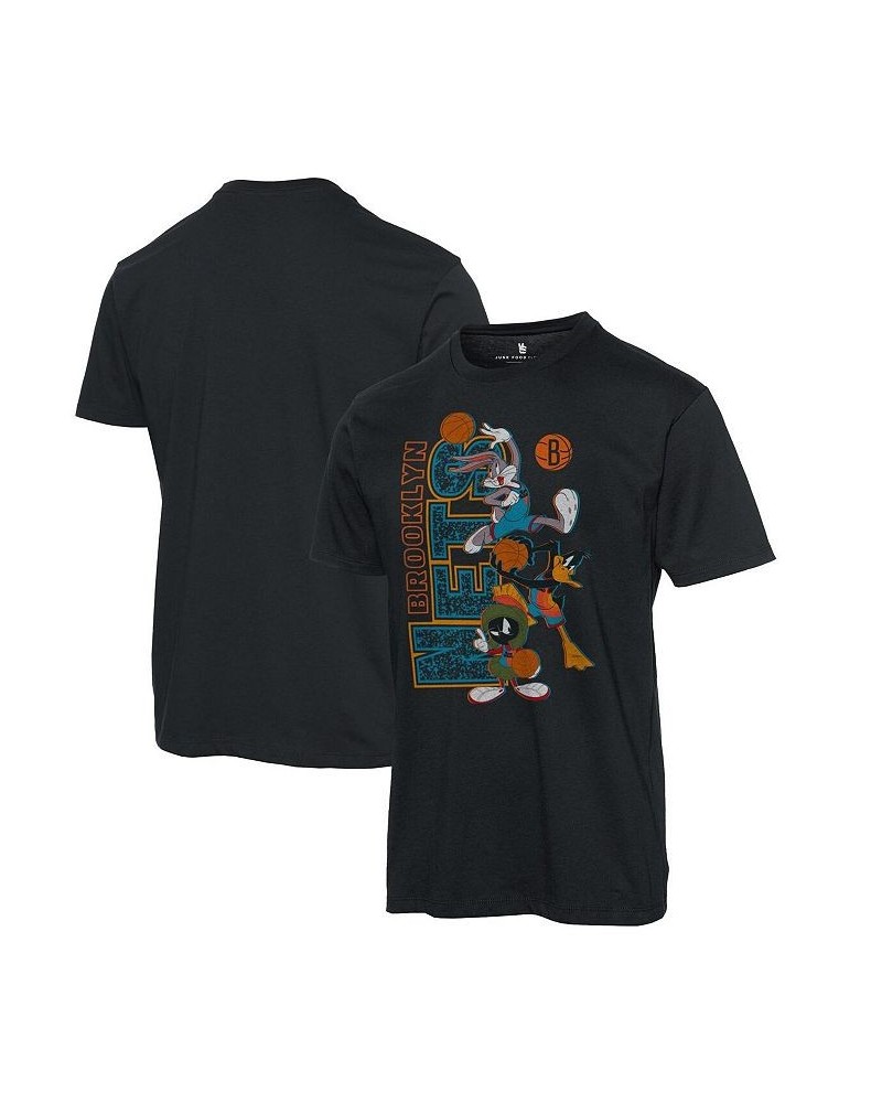 Men's Black Brooklyn Nets Space Jam 2 Street Ballin' T-shirt $14.40 T-Shirts